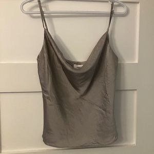 Aritzia Wilfred Only Silver cowl neck camisole new with tags size medium